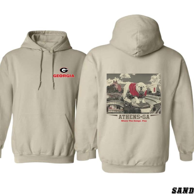 Georgia Bulldogs Hoodie - Iconic Athens Design, Perfect for UGA Fans, Ideal for Game Day Wear, Comfortable and Cozy,...