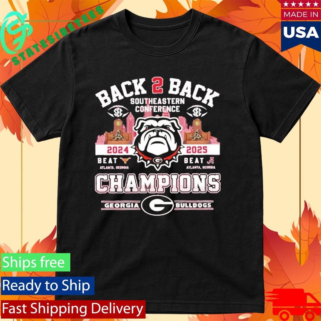 Georgia Bulldogs Sec Back To Back Champions Shirt