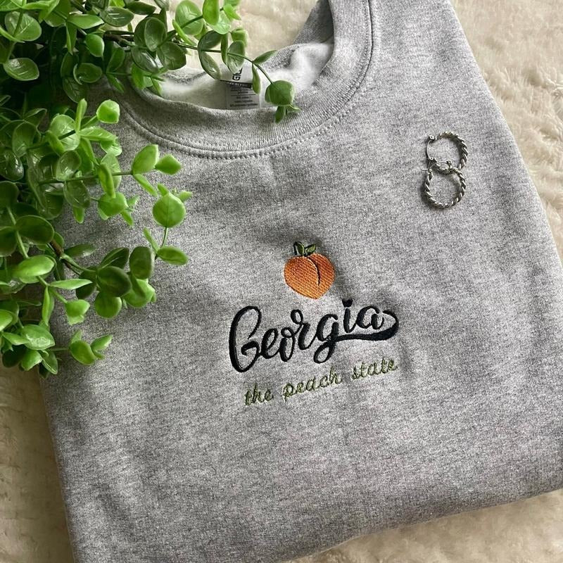 Georgia Peach Crewneck T-Shirts, Hoodie, Sweatshirt | DripVista.com