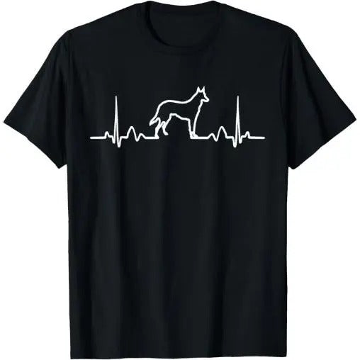 German Shepherd Dog Heartbeat Funny Dog Gift Tee Shirt T-Shirt  Made in USA Hoodie, Sweatshirt | DripVista.com