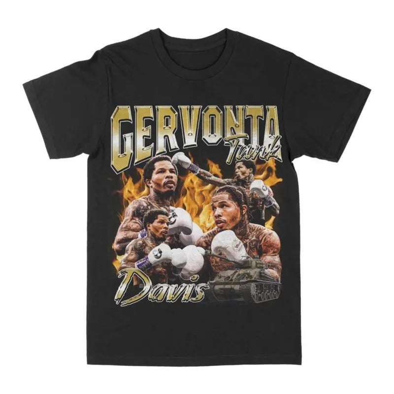 Gervonta "Tank" Davis Graphic Tee T-Shirt - Vintage Bootleg Menswear Top Hoodie, Sweatshirt | DripVista.com