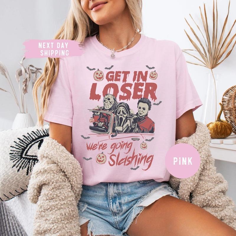 Get In Loser We're Going Slashing Shirt, Horror Halloween Shirt, The Slayers, Retro Halloween Shirt, Vintage Halloween