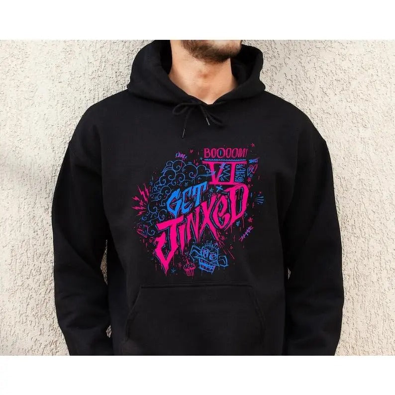 Get Jinxed Sweatshirt, Arcane Jinx Shirt, Gamer T-Shirt, Piltover Shirt, Undercity Shirt, Unisex Softstyle Sweater, Get...