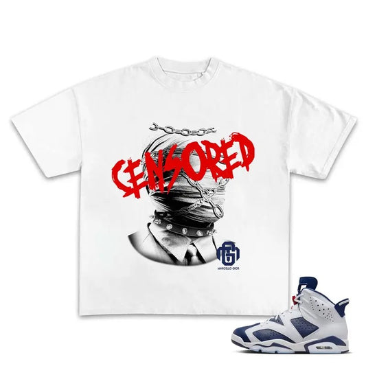 Get Money Head Shirt To Match Sneaker, 6S White And Midnight Navy Unisex Shirt Hiphop Rap Tee, Streetwear Y2K Shirt Cotton Menswear Top