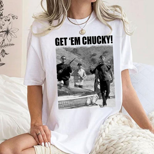 (Get'em Chucky Version Shirt), Vintage Movie Shirt, Old Movie Shirt, Movie Shirt Hoodie, Sweatshirt | DripVista.com