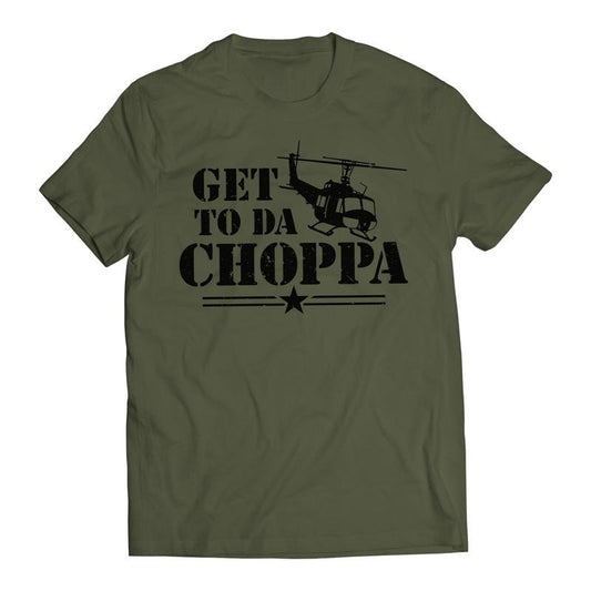 Get to Da Choppa Funny Retro 80's Arnold Army Men's Graphic T-Shirt Machine Washable Comfortable Fit Casual Wear