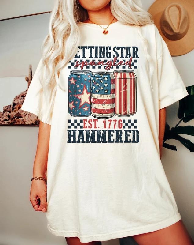 Getting Star Spangled Hammered Shirt, America Shirt, Funny America Shirt, 4th Of July Shirt, Party in the USA, Independence day Shirt, USA Shirt Top Womenswear Top Womenswear