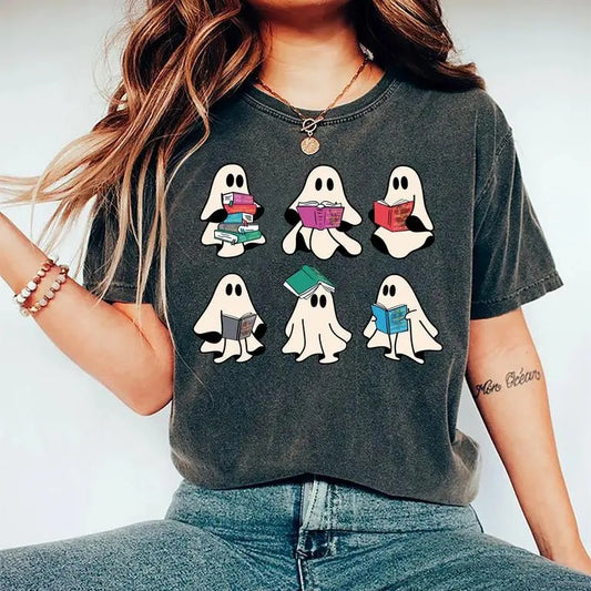 Ghost Book Shirt, Halloween Book TShirt, Acotar Ghost Shirts, Bookish Ghost , SJM Merch, Books Ghosts Shirt, Ghost Halloween Shirt, , Sarcastic Graphic Tee, Unisex Classic Cotton Tee with Graphic Print in All Sizes