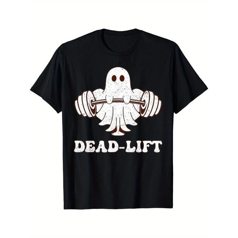 Ghost Dead Lift Groovy Fitness Spooky Funny Halloween Gym T-Shirt made in usa Hoodie, Sweatshirt | DripVista.com