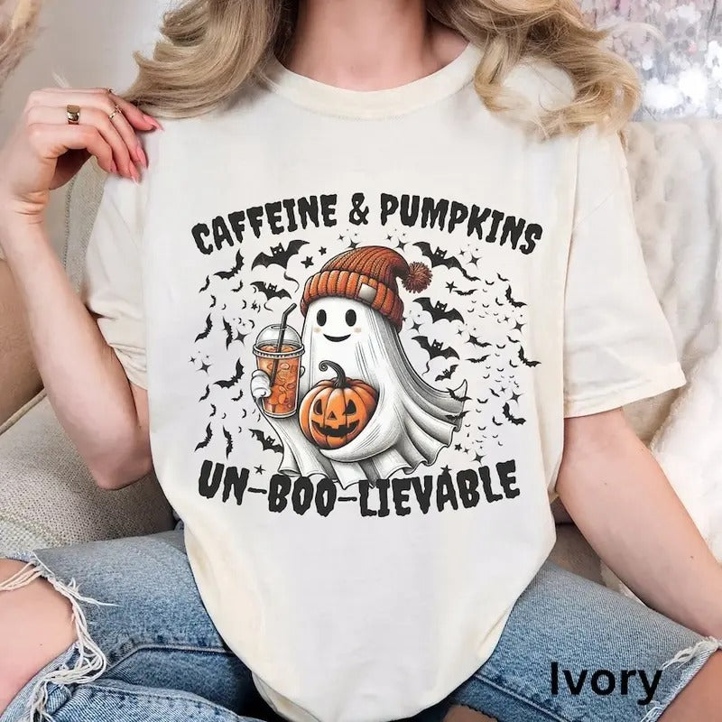 Ghost Shirt Spooky Shirt Halloween T Shirt Cute Halloween Shirt Retro Halloween Shirt For Women Spooky Season Shirt...