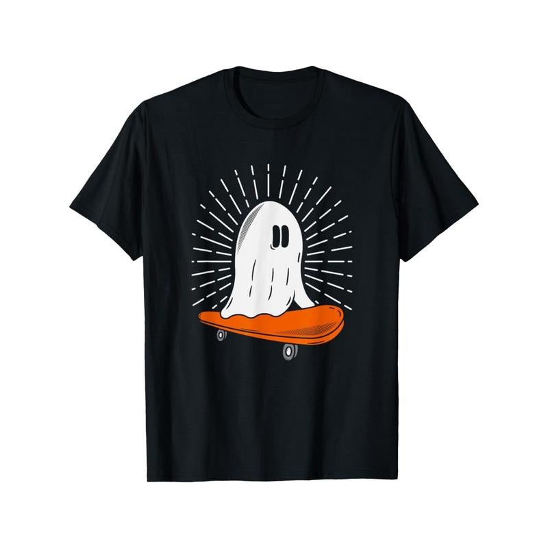 Ghost skateboard Lazy Halloween costume Funny skateboard T-shirt Made in USA Hoodie, Sweatshirt | DripVista.com