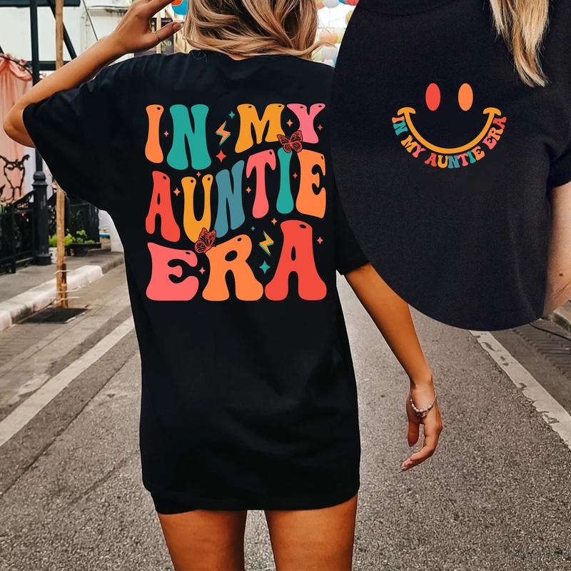 Gift for Aunt, In My Auntie Era T-shirt, Aunt Shirt, Aunt Birthday Gift, Sister Tshirt, Family Tee Cotton Fabric Hoodie,...