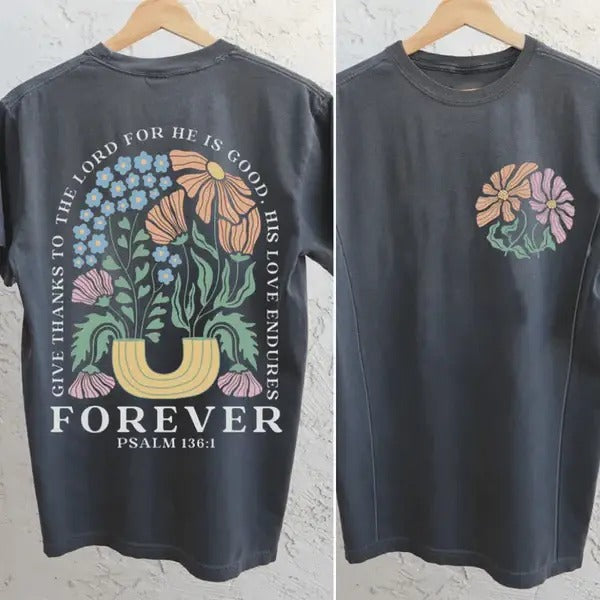 Giftifymama His Love Endures Forever Nursing T-shirt, Soft & Comfy Breastfeeding Tee for New Moms Casual Fit Casual Fit Print Polyester Tshirt Top Womenswear Clothes Streetwear Cotton