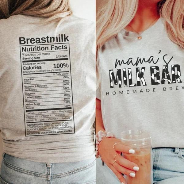 Giftifymama Mama's Milk Bar Shirt Breastfeeding T-Shirt
