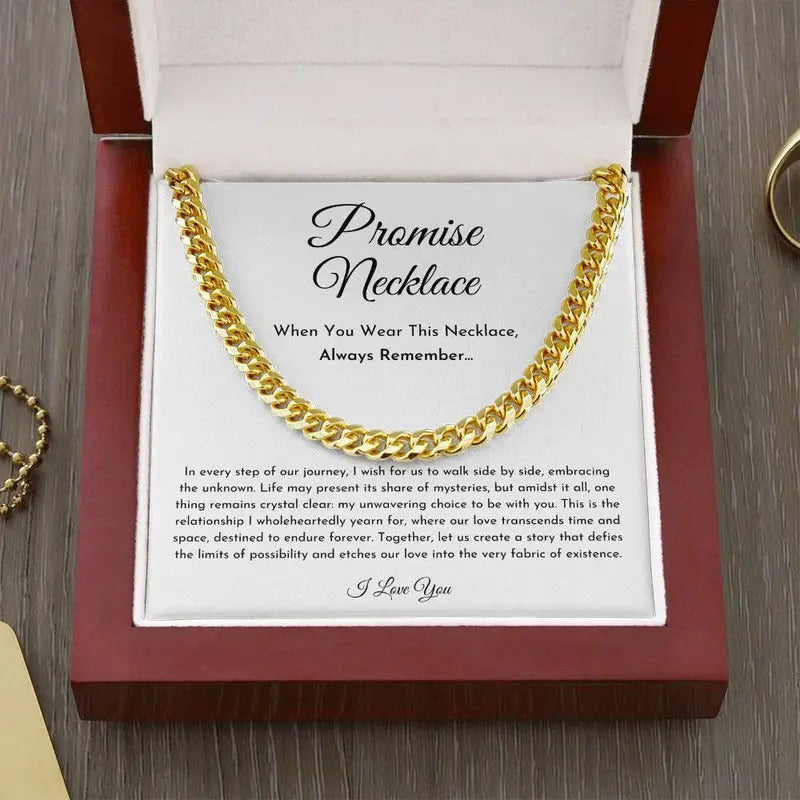 Gifts Ideas For Men, Promise Necklace For Him, Boyfriend Promise Necklace, Gift For Boyfriend, Guy Valentine Gift,...