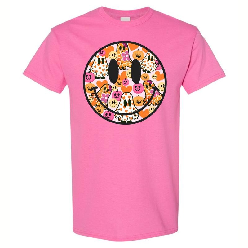 Gildan - Ghost & Pumpkin Happy Face T-Shirt 'NLB'
