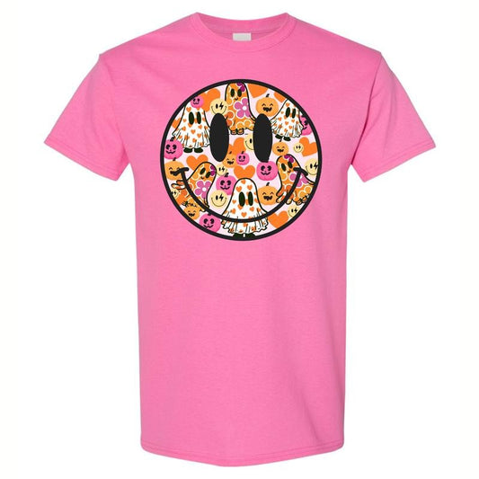 Gildan - Ghost & Pumpkin Happy Face T-Shirt 'NLB'