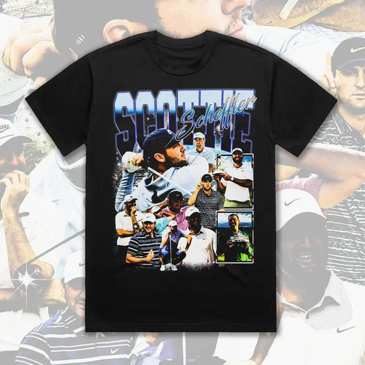 Gildan Bootleg Vintage 90s Style Scottie Scheffler T-Shirt Golf Casual Classic Cotton Crew Neck Tee Medium Fitted Casual Top - Streetwear, Tshirt