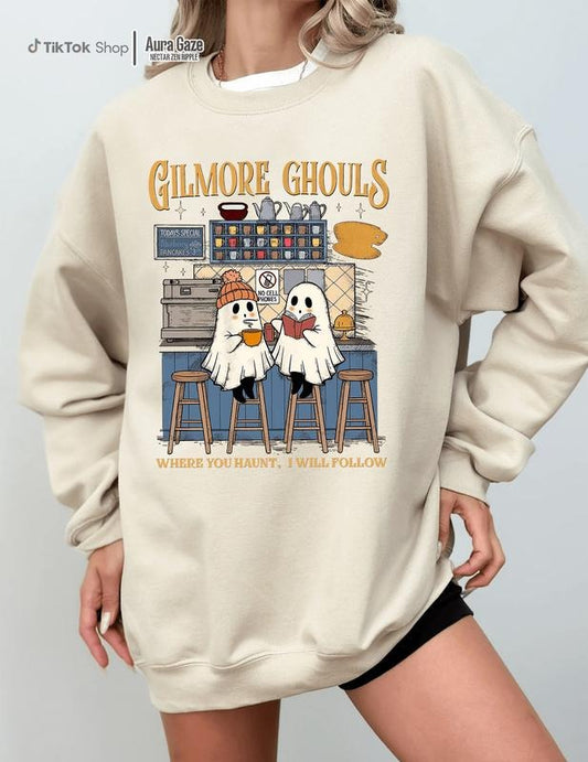Gilmore Ghouls 2 Unisex Sweatshirt, Full Size - Full Colors Halloween Gift Ideas, Spooky Autumn Tee, Funny Gilmore Girls Inspired Top