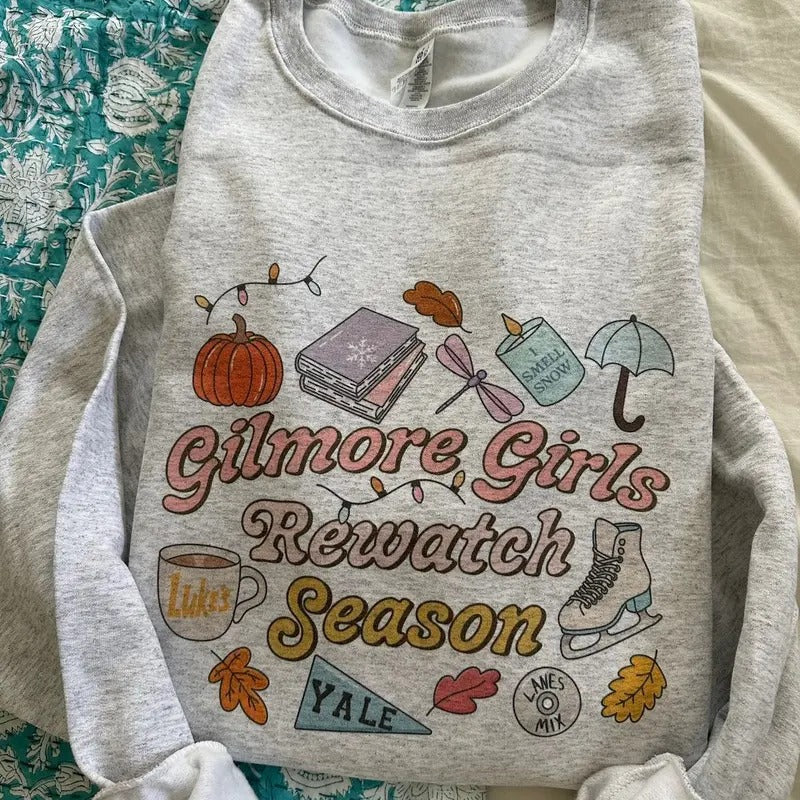 Gilmore Girls Rewatch Sweatshirt T-Shirts, Hoodie | DripVista.com