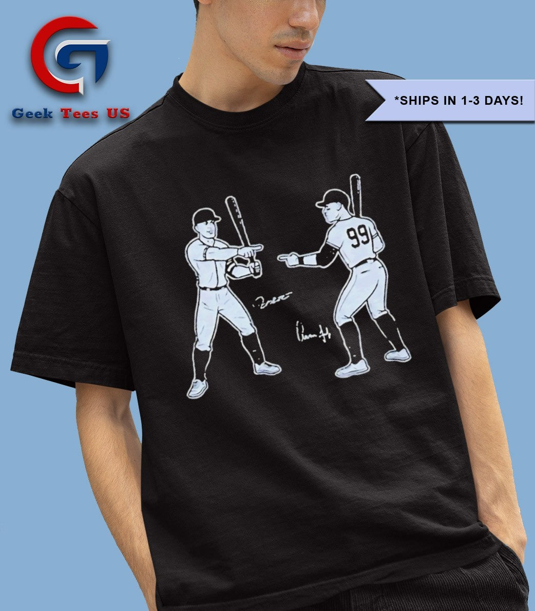 Gina Muscato vs Stanton Judge New York Yankees baseball signature shirt