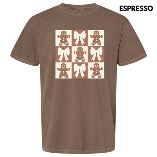 Gingerbread Checkerboard Comfort Colors T-Shirt 'NLB'