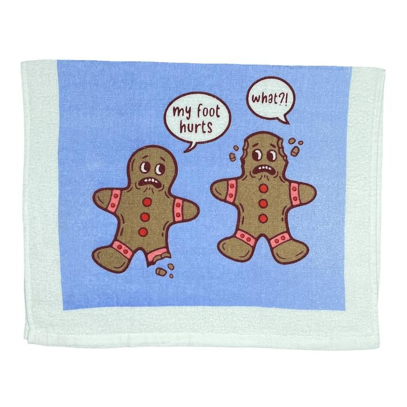 Gingerbread Foot Hurts Funny Christmas Cookie Tea Towel Funny Dish Towels Soft Adsorbent Tea Towel T-Shirts, Hoodie,...