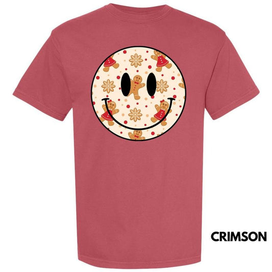 Gingerbread Happy Face Comfort Colors T-Shirt 'NLB'