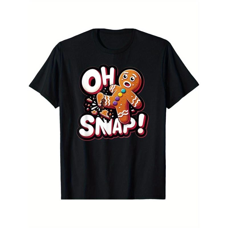 Gingerbread Man Cookie Oh Snap Funny Christmas T-Shirt made in usa Hoodie, Sweatshirt | DripVista.com