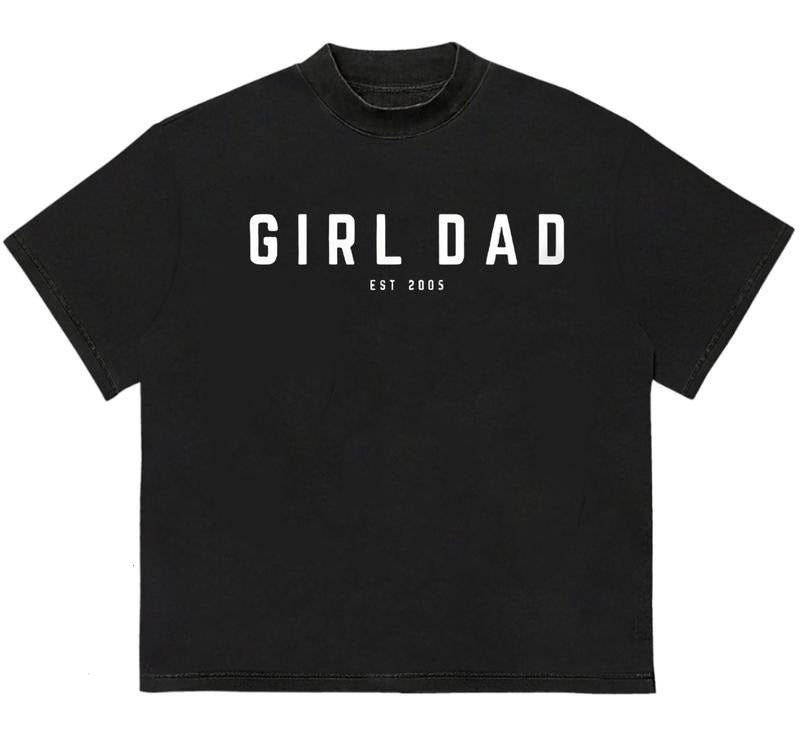 Girl Dad T-Shirt Premium Comfort Unique T-Shirt Gift for Her Recycled Cotton Graphic Hoodie, Sweatshirt | DripVista.com
