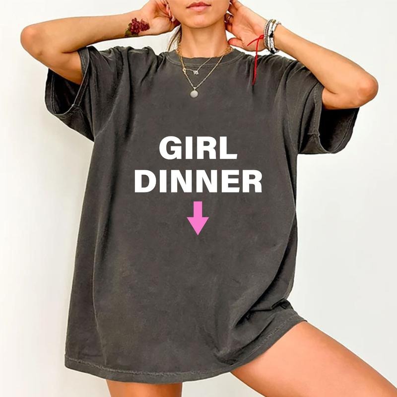 Girl Dinner Shirt, Shirt For Men and Women, Trendy Shirt Hoodie, Sweatshirt | DripVista.com