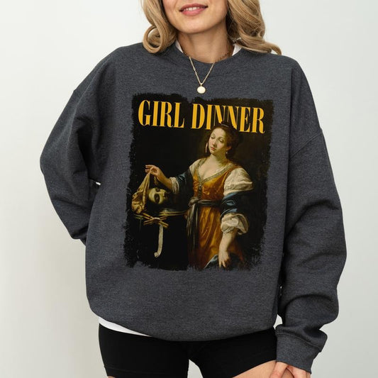 Girl Dinner Sweatshirt, Women Right's Crewneck, Feminism Long Sleeved Pullover, Anti Patriarchy Sweater, Gifts For Women's Liberation