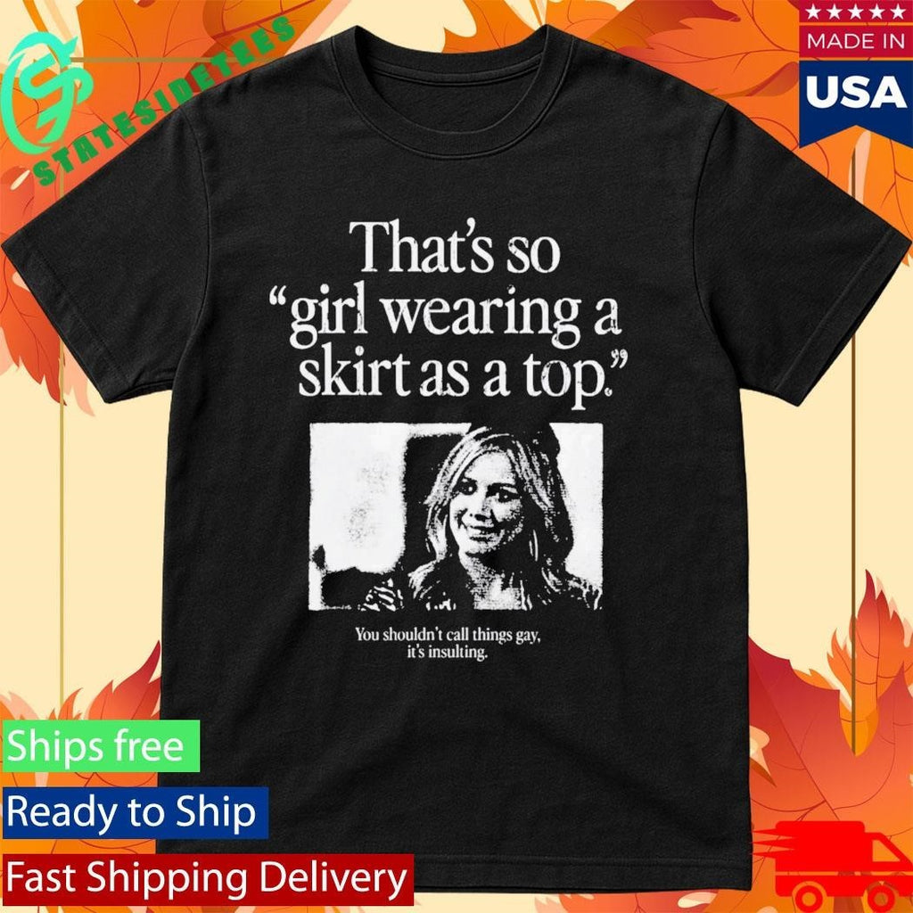 Girl Wearing A Skirt As A Top Shirt