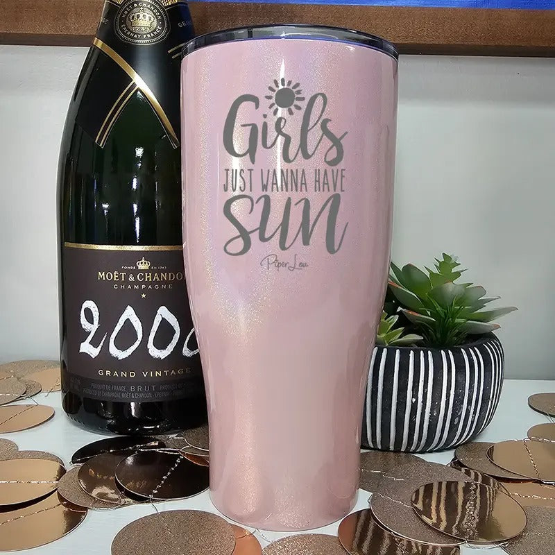 Girls Just Wanna Have Sun Laser Etched Tumbler T-Shirts, Hoodie, Sweatshirt | DripVista.com