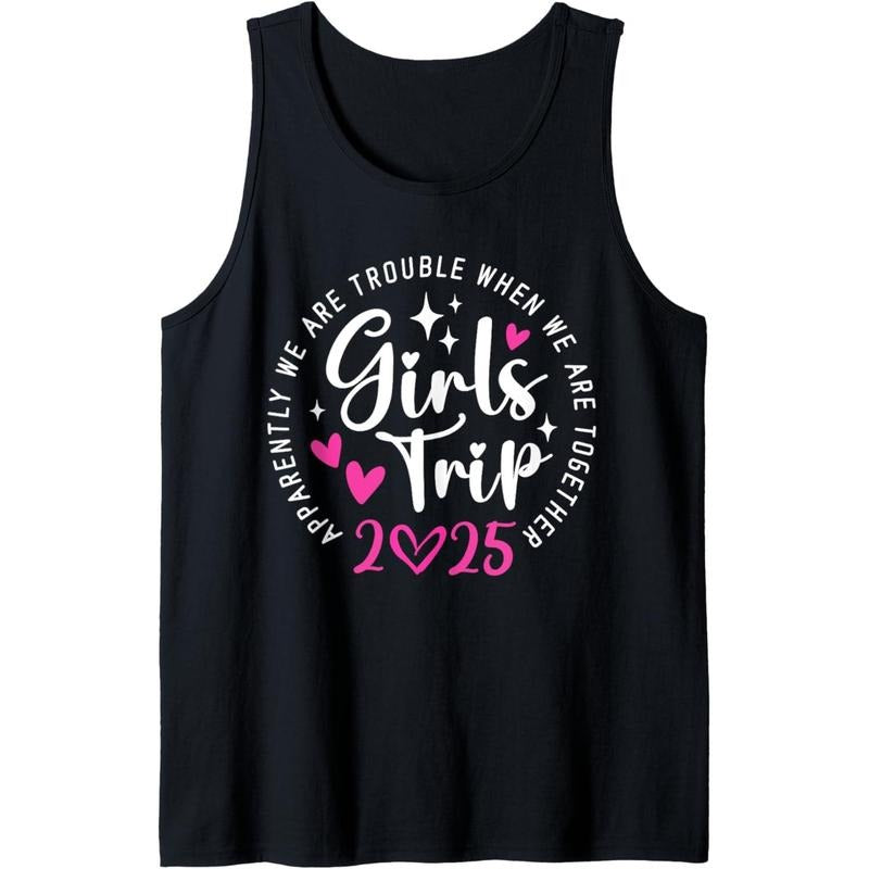 Girls Trip 2025 Women Weekend Vacation Matching Bestie Tank Top made in usa T-Shirts, Hoodie, Sweatshirt | DripVista.com