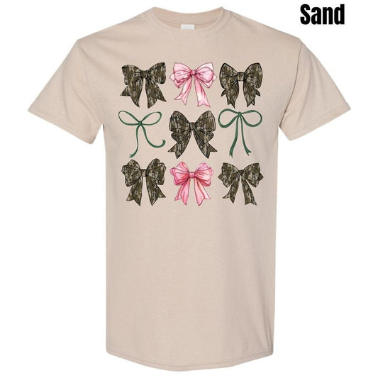 Girly Camo Bow Collage Gildan Short Sleeve T-Shirt 'NLB'