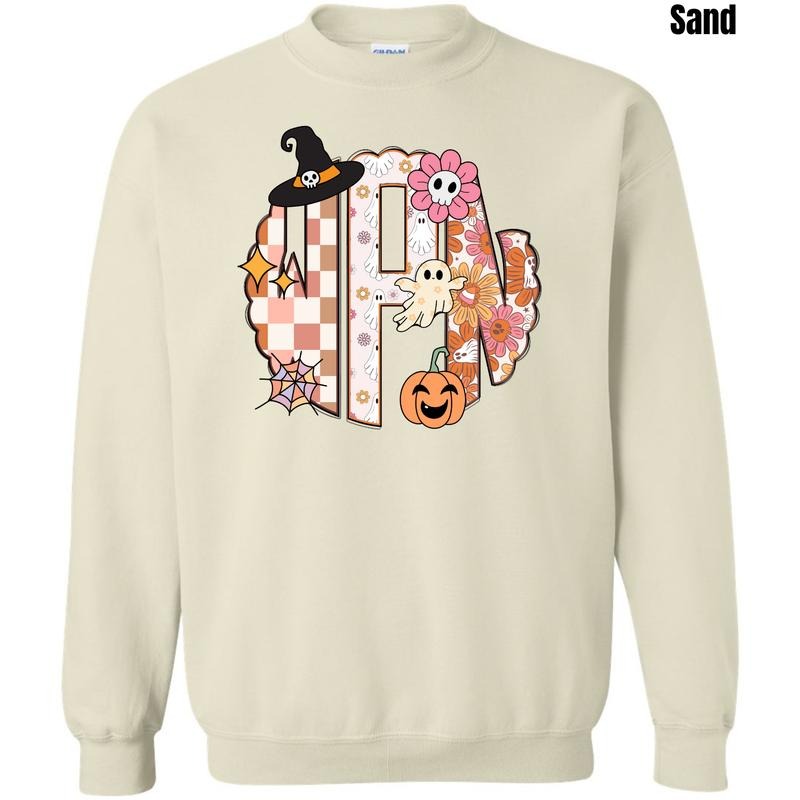 Girly Halloween Monogram Sweatshirt 'NLB'