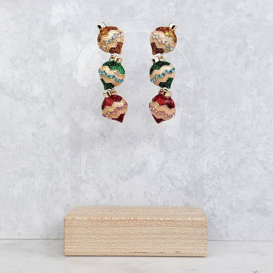 Glam Ornament Trio Earrings