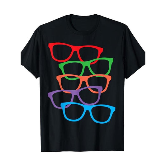 Glasses print, perfect adult glasses 100% cotton T-shirt Made in USA