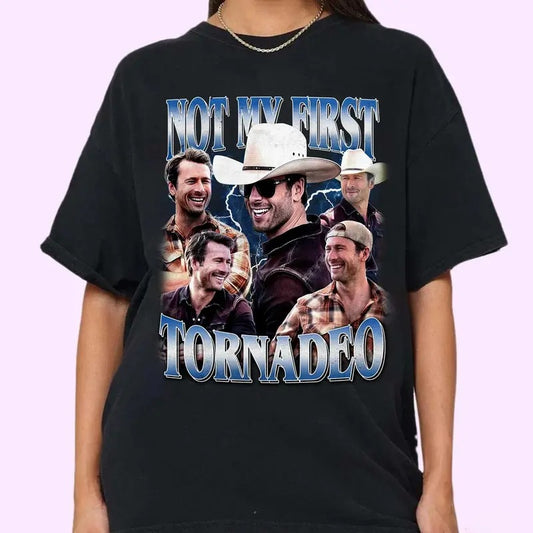Glen Powell Shirt Not My First Tornado If You Feel It Chase It Shirt Tyler Owens Twisters Shirt Vintage 2024 Movie T-shirt Merch Men Women y2k
