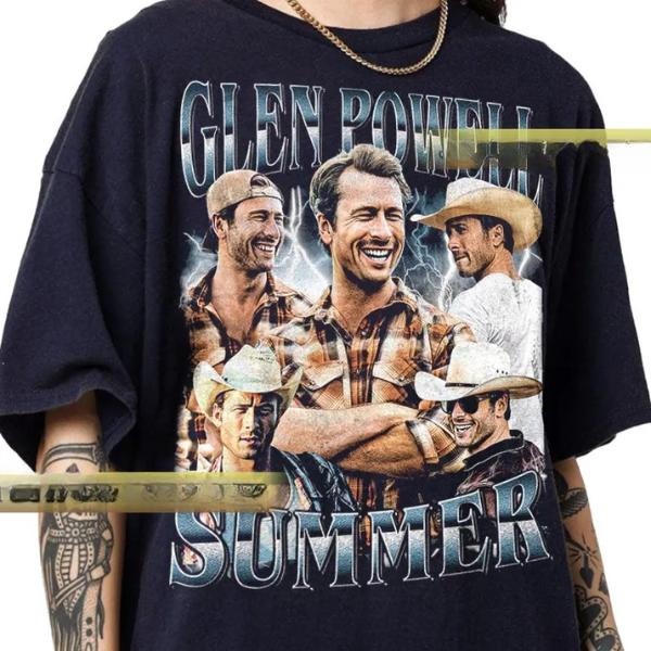 Glen Powell Summer Unisex Softstyle Vintage Shirt, Gift For Woman and Man Unisex T-Shirt, TP