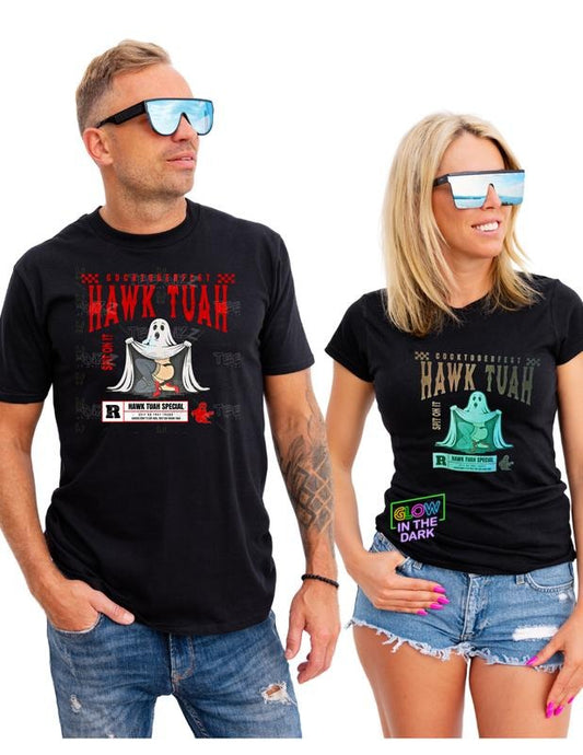 Glow Halloween Hauk Tuah: Glow in the Dark Unisex graphic T-shirt