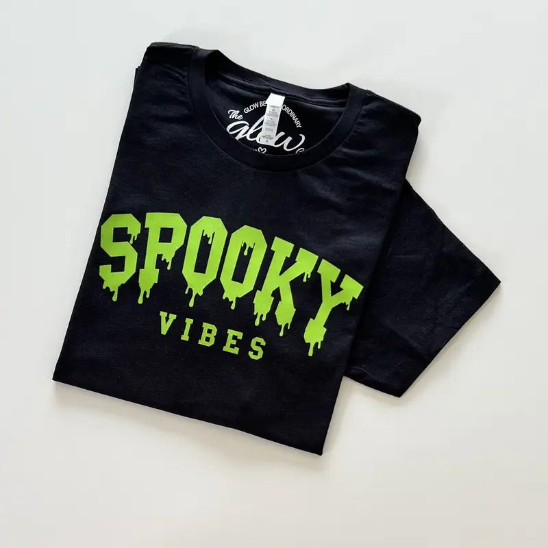 Glow In The Dark Spooky Vibes T-shirt (Unisex) SMALL TO 5X Cotton T-shirt Casual Soft Streetwear women Hoodie, Sweatshirt