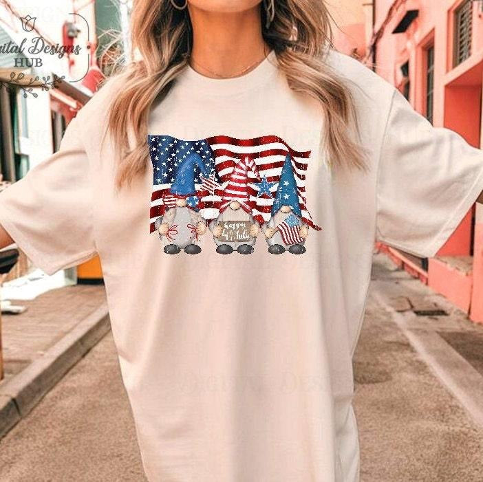 Gnomes Free Land 4th Of July Shirt Independence Day Tshirt 4th Of July Shirt America Patriotic Shirt America Peace Shirt