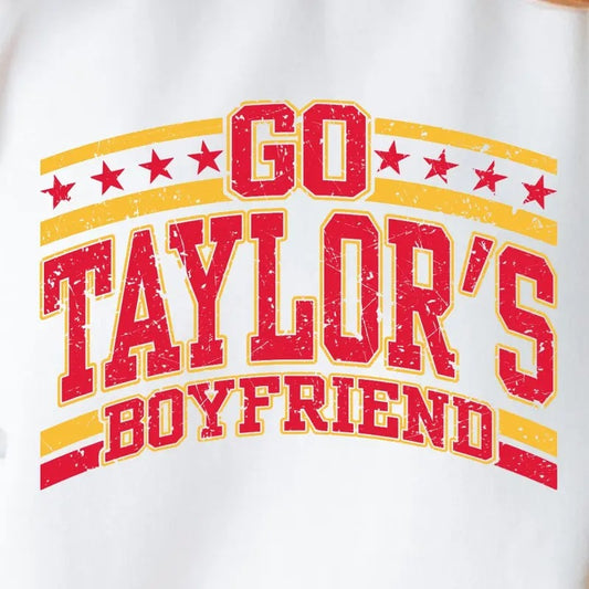 Go Taylor's Boyfriend White Unisex Gildan Sweatshirt