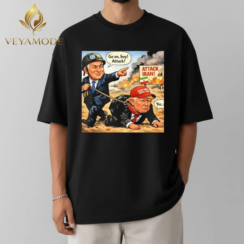Go on Boy Attack Iran Trump Benjamin Netanyahu tee