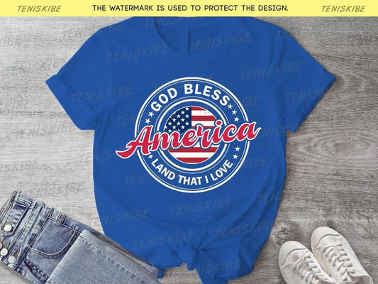 God Bless America Shirt 4th Of July Shirts 4th Of July Tshirt 4th Of July T-shirt Independence Day Tee Usa Patriotic Tee