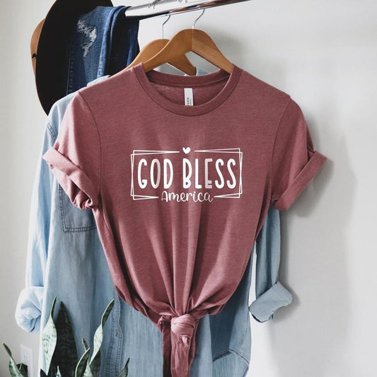 God Bless America Shirt America Freedom Shirt America Lover Shirt Red White Blue Shirt Patriotic Usa Shirt Freedom Usa Shirt