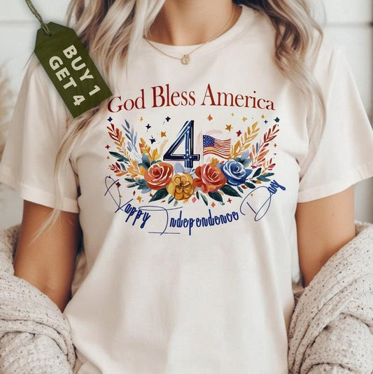 God Bless America Shirt Design Download, Happy Independence Day Shirt, 4th Of July Shirt, Patriotic Shirt Shirt, Memorial Day Shirt,THS-72