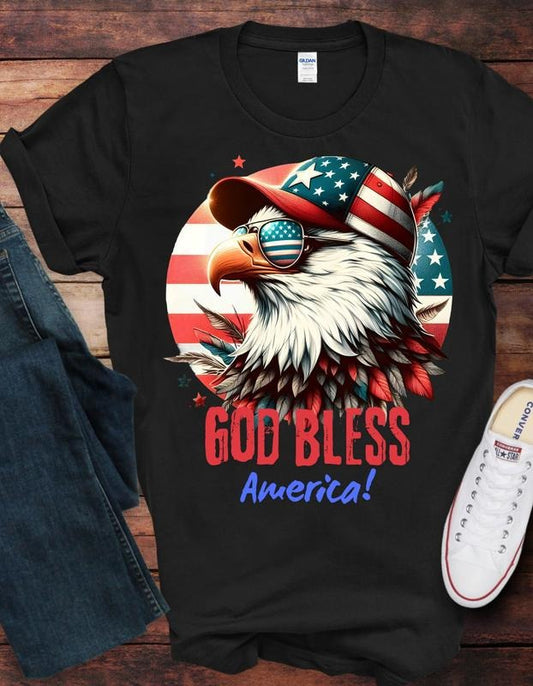 God Bless America Shirt Unisex Shirtfourth Of July Teesunited States Shirtsjuly 4th Graphic Teepatriotic T-shirts